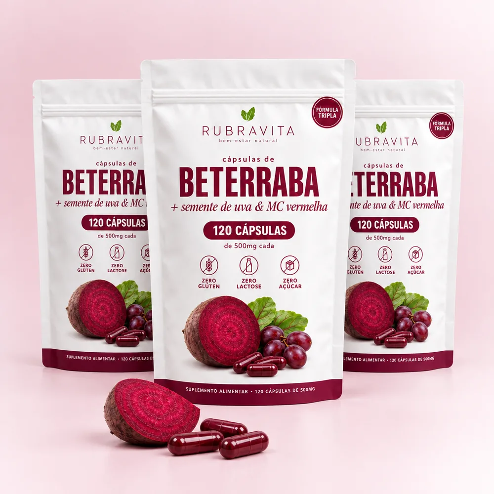 Kit com 3 pacotes de Rubravita